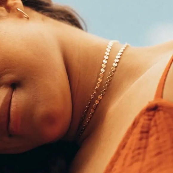 ⚜️𝟯𝟬%𝗢𝗙𝗙 𝗯𝘂𝗻𝗱𝗹𝗲𝘀 𝟯+⚜️ NEW Sequin Chain Stainless Steel Necklace - Picture 12 of 16